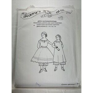 Granny's Attic Historical Sewing Pattern Girls Underpinings Drawers Petticoat